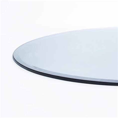 Spancraft 24" Inch Round 1/2" Thick Clear Glass Table Top with Beveled ...