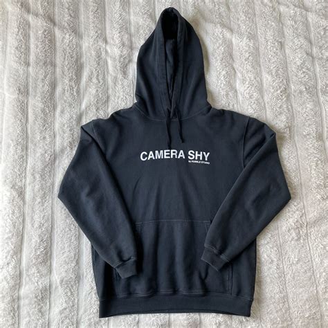 Streetwear Camera Shy by Hubble Studio Glitter Logo Hoodie | Grailed