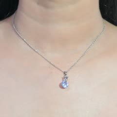 Pendant with White Gem & A Triangle – Anisa