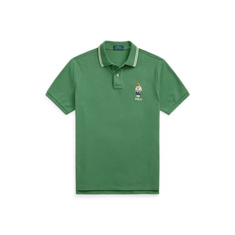 Custom Slim Polo Bear Mesh Polo Shirt for Men | Ralph Lauren® IN