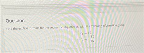 Image result for Geometric Sequence Explicit Formula