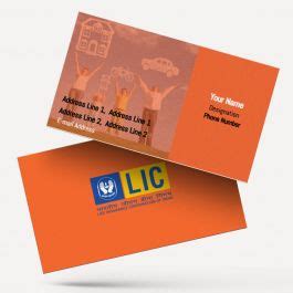 Personalized LIC Agent Visiting Cards Online