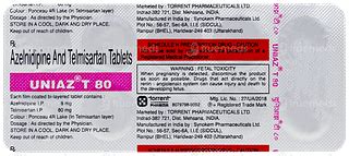 Uniaz T 80 | Order Uniaz T 80 Tablet Online at Truemeds
