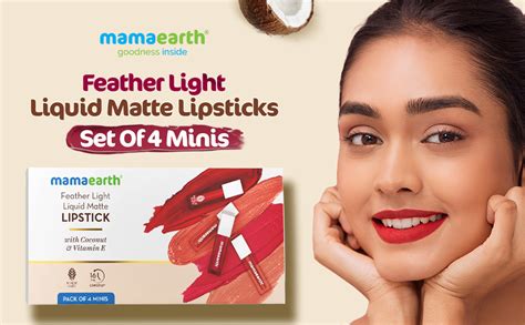 Buy Mamaearth Feather Light Liquid Matte Lipstick pack of 4 minis ...