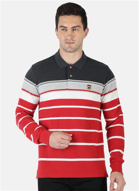 Buy Men Red Stripe T-Shirt Online in India - Monte Carlo
