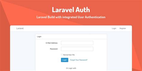 Laravel Auth - Laravel Build with integrated User Authentication - Made ...