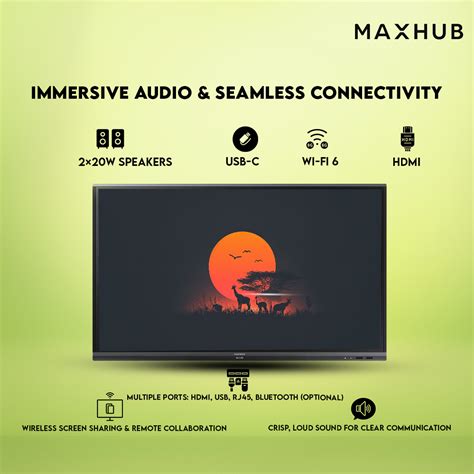 MAXHUB E7521C 75-inch Interactive Flat Panel – 4K UHD, 8GB RAM, 128GB ...