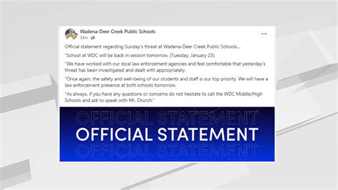 Wadena-Deer Creek school leaders release statement following threat