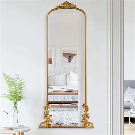 Gold Floor Length Arch Mirror at Charles Rolle blog