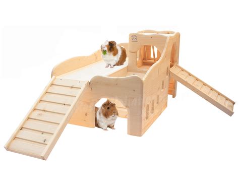 Buy Resch No34 Guinea Pig "Adventure Castle" Natural solid wood made of ...