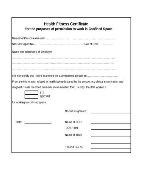 Medical Fitness Certificate Format For State Government Employees - All ...