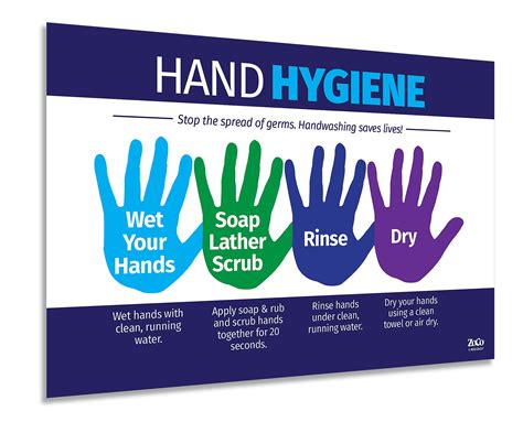 Zoco Handwashing Poster Hand Hygiene Poster Hand Washing Signs Kids ...