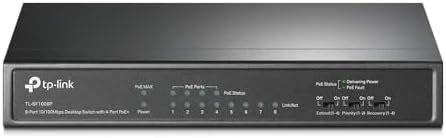 TP-Link TL-SF1008P, 8 Port 10/100Mbps PoE Switch, 4 PoE+ Ports @66W ...