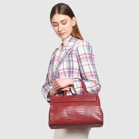Buy Red Beetel Croc Handheld Bag Online - Accessorize India