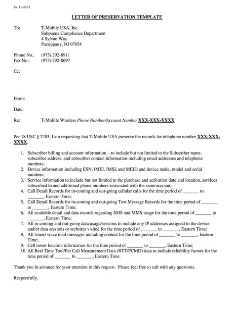 Letter of Preservation Template - Fill Out, Sign & Share Online | pdfFiller