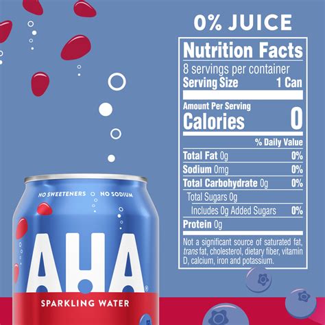 Aha Sparkling Water Nutrition Label at Alice Pinard blog