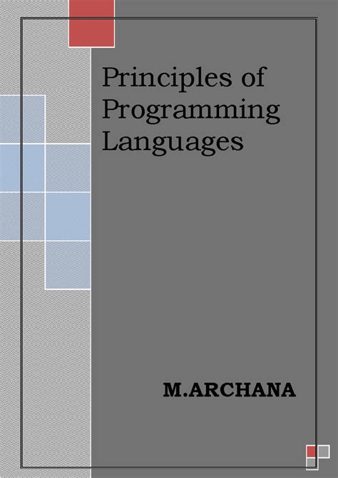 PPL III-I: Principles of Programming Languages Notes by M. Archana ...