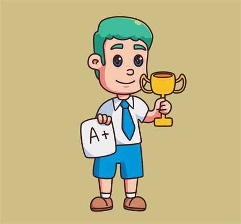 smart student elementary school cartoon 12070341 Vector Art at Vecteezy