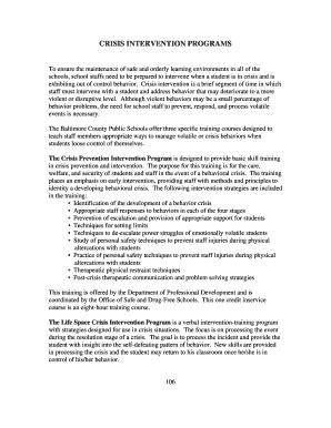 Fillable Online bcps CRISIS INTERVENTION PROGRAMS Fax Email Print ...