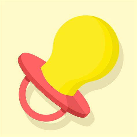 Baby pacifier icon concept, newborn child illustration on isolated ...
