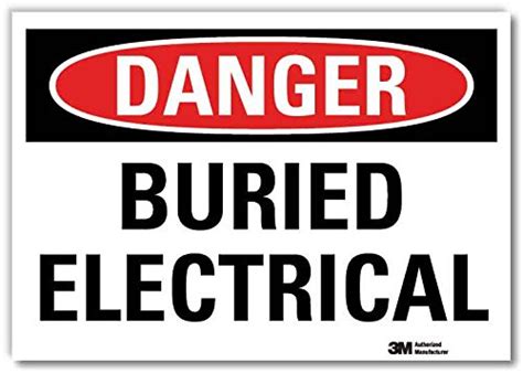 SmartSign"Danger - Buried Electrical" Label | 10" x 14" 3M Reflective ...