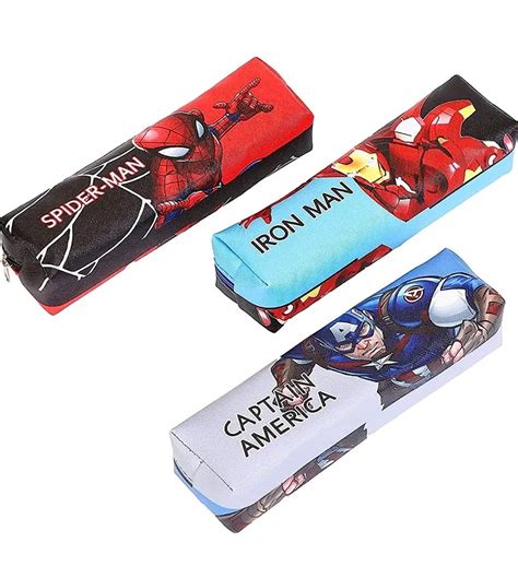 Cartoon Pencil Box Stationery Zipper Pouch (Pack of 4 Pieces) Cute ...