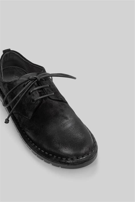 Women's Black Suede Derby Shoes Sancrispa - Marsèll