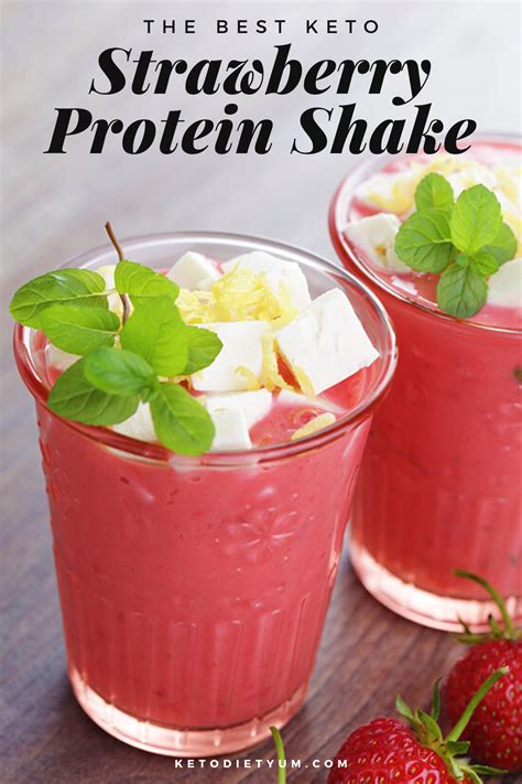 Best Keto Strawberry Shake (5.8g Net Carbs) | Recipe | Protein shake ...