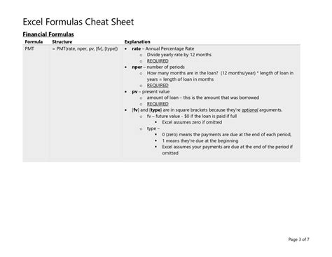 Image result for Advanced Excel Formulas Cheat Sheet