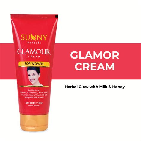 Sunny Herbals Glamour Cream (For Women) - 100gms - Herbal Formula for ...