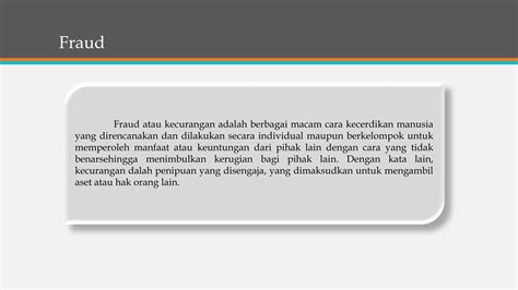 Fraud dalam Audit | PPTX