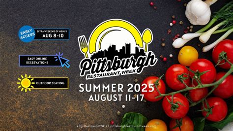 Pittsburgh Restaurant Week Summer 2025, Pittsburgh Restaurant Week, 11 ...
