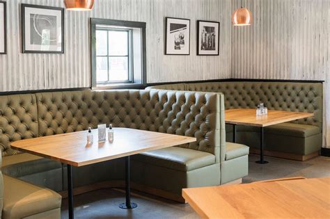 U-Shaped Restaurant Booths with Hand-Pulled Button Tufting | Furniture ...