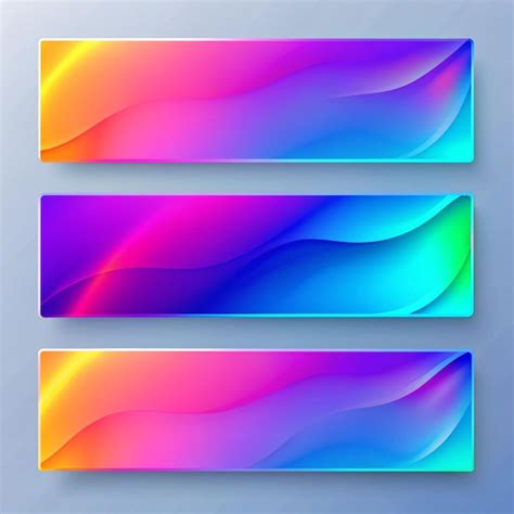 Gradient glassmorphism horizontal banner for modern design | Premium AI ...