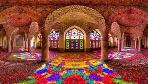 This mosque is so gorgeous, with beautiful tiles, colorful windows, and ...