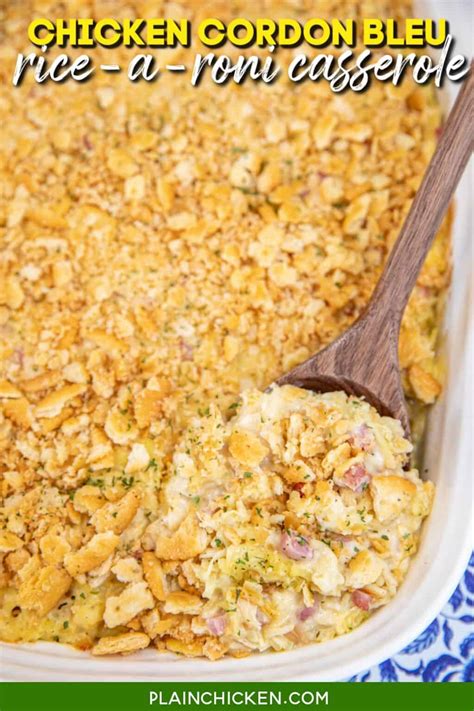 Chicken Cordon Bleu Rice-a-Roni Casserole - Plain Chicken