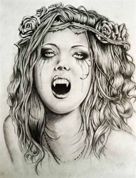 scary vampire drawing