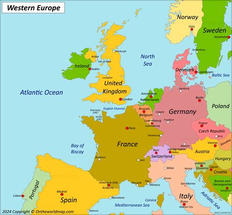 Map of Western Europe - Ontheworldmap.com