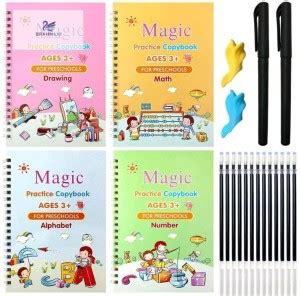 Sank Magic Practice Copybook (4 BOOKS,2 PEN,2 GRIP,10 REFILL), Number ...
