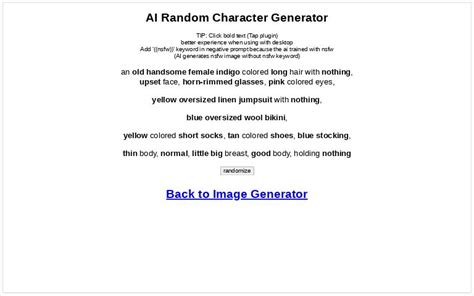 Image result for Random Character Generator