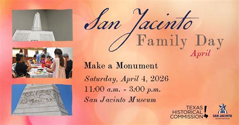San Jacinto Family Day: Make a Monument, 1 Monument Cir, La Porte, TX ...