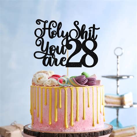 Happy 28th Birthday Cake Topper 28 & Fabulous Cheers to 28 Years Cake ...