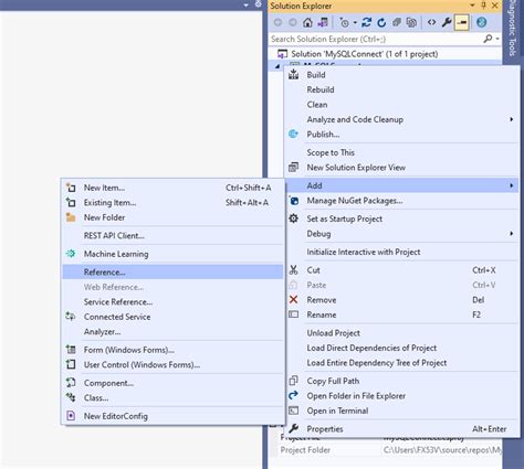 Image result for Visual Studio 2019 C MySQL