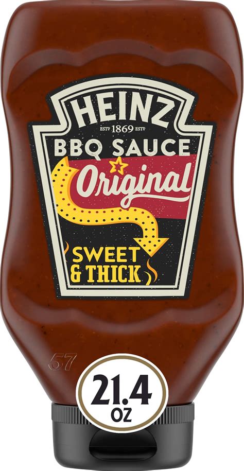 Amazon.com: Heinz Original Sweet & Thick BBQ Sauce (21.4 oz Bottles ...