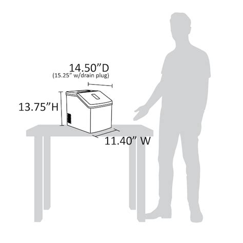 Luma Comfort 28-lb Ice Per day Countertop or portable Cubed Ice Maker ...
