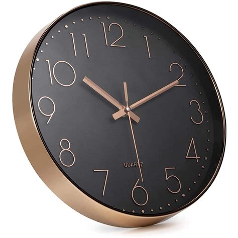 Buy SUOHUI 12 Inch Silent Wall Clock Non-Ticking Modern Wall Clocks ...