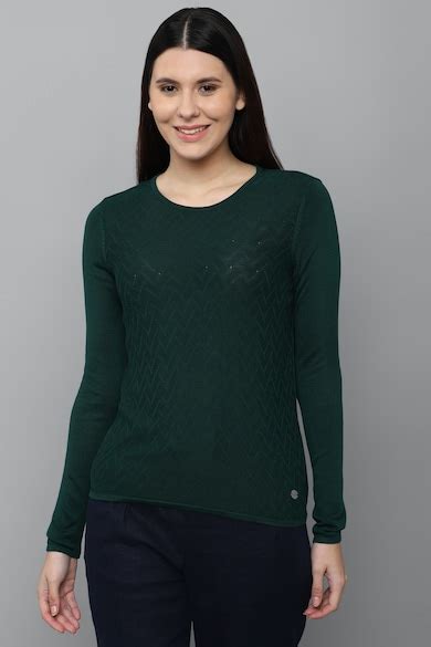 Buy Women Green Textured Casual Top Online - 769522 | Allen Solly