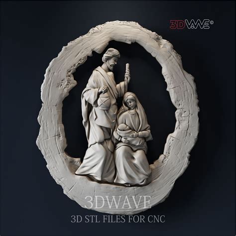 🎄 NATIVITY, JESUS and VIRGIN MARY 3d stl file for CNC・ STL File for CNC ...