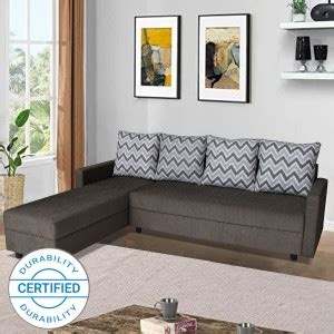 ARRA Cabana L shaped Coner sofa Fabric 6 Seater Sofa Price in India ...