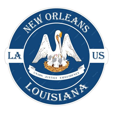 Premium Vector | New orleans louisiana flag usa travel souvenir seal ...
